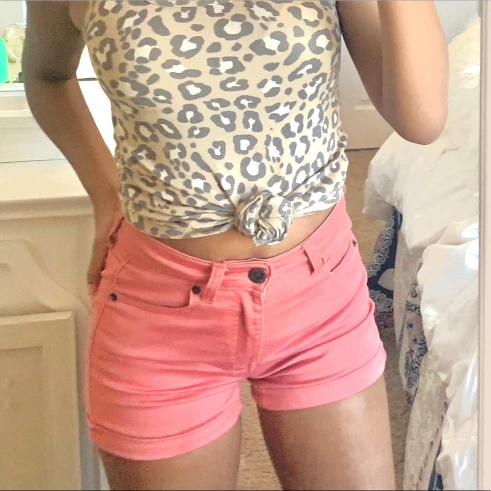 Aeropostale Coral Jean Shorts
